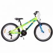 Bicicleta mountainbike copii Omega Gerald 24, 18 viteze, verde