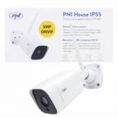 Camera supraveghere video PNI House IP55 5MP wireless cu IP de exterior si interior si slot microSD
