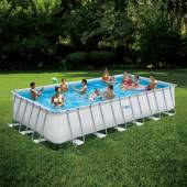 Set piscina dreptunghiulara SUMMER WAVES Elite Frame cu cadru metalic, filtrare inclusa, 7.32x3.66x1.32m