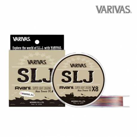 Fir textil VARIVAS AVANI SLJ SUPER LIGHT JIGGING MAX POWER PE X8, 150m, 16.7lb, 10m x 5 culori