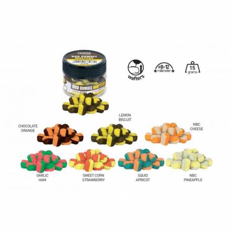 Wafters CARP ZOOM Duo Dumbel, 8x12mm, 15g, NBC-Pineapple