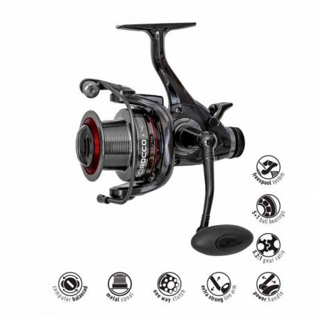 Mulineta CARP ZOOM SCIROCCO 5000BBC, Baitrunner, 7 rulmenti, 0.20mmx265m, 5.2:1