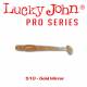 Shad LUCKY JOHN Pro Series Tioga 2.4'', 6.1cm, culoare S10 Gold Mirror, 9buc/plic