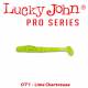 Shad LUCKY JOHN Pro Series Tioga 2.4'', 6.1cm, culoare 071 Lime Chartreuse, 9buc/plic