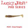 Shad LUCKY JOHN Pro Series Tioga 2.4'', 6.1cm, culoare PA03 Green Pumpkin, 9buc/plic