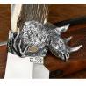 Cutit de lux MUELA RHINO Big Five Silver limited edition, lama 24cm, teaca piele de crocodil