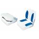 Scaun pliabil barca GFN 126013, imitatie piele, alb albastru, balamale aluminiu