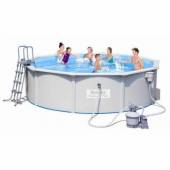 Piscina cu cadru metalic BESTWAY Hydrium, rotunda, 460x120cm, sistem de filtrare inclus