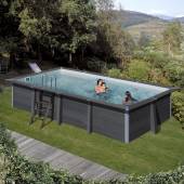 Set piscina compozit GRE Avantgarde KPCOR60, dreptunghiulara, 606x326xh124cm