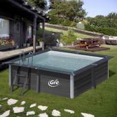 Set piscina compozit GRE Avantgarde KPCOR28, patrata, 326x326xh96cm