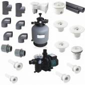 Kit (kituri) filtrare piscine beton cu liner PVC, volum maxim 55 mc