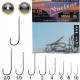 Carlige COLMIC NUCLEAR MR66, Black Nickel, 1/0, 6 buc./plic