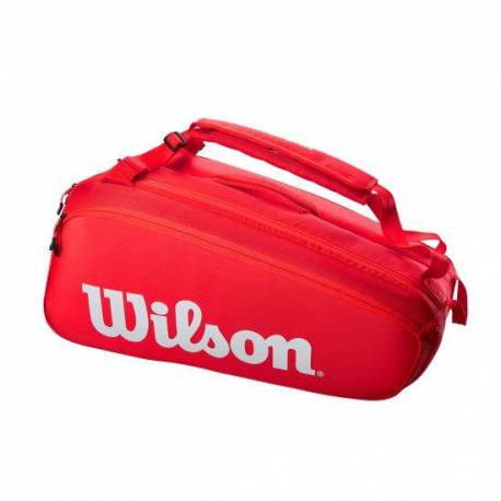 Geanta tenis Wilson Super Tour, 9 rachete, rosu