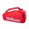 Geanta tenis Wilson Super Tour, 9 rachete, rosu