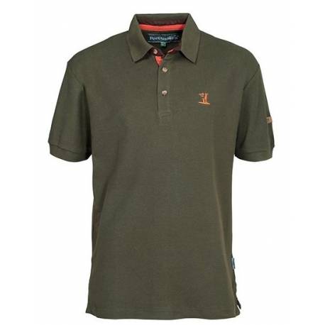 Tricou polo TREESCO, kaki, cu broderie, pentru vanatoare, marimea XL