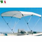 Parasolar barca GFN Luxury Bimini Top "MADE IN ITALY" - 3 arches, aluminiu, 150x180x112cm