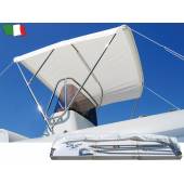 Parasolar barca GFN cu cadru detasabil, pliabil, inox, 3 arcade, 200x180x140cm
