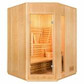 Sauna traditionala finlandeza de colt FRANCE SAUNA ZEN 3C, 3 persoane, 150x150x200cm