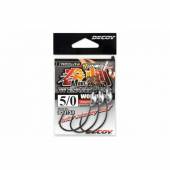 Carlige offset DECOY Worm 130 Makisasu Weighted Nr.1/0, 1.5g, 4buc/plic