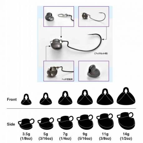 Plumbi offset DECOY DS-13 Switch Head, 3.5g, 5buc/plic