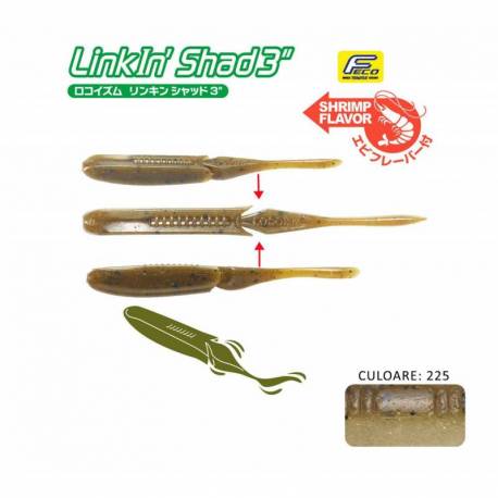 Shad TIEMCO LINKIN SHAD 3 7.6cm Culoare 225