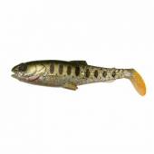 Shad SAVAGE Craft Cannibal Paddletail 10.5cm, 12g, Olive Pearl Silver, 4 buc/plic