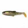Shad SAVAGE Craft Cannibal Paddletail 10.5cm, 12g, Olive Pearl Silver, 4 buc/plic