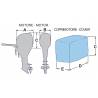 Husa motor barca GFN, poliester Denier 600, albastru, 350CP, 84x56x85cm