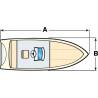 Husa barca GFN 504162, Denier 300, Gri, pt. ambarcatiuni cu 425 / 488 lungime si latimea de 180cm