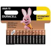 Baterie alcalina Duracell AAA sau R3 cod 81480556, blister 12 bucati