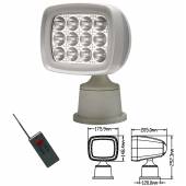 Proiector nautic GFN 639008 cu telecomanda, 12 LEDuri, 27W, 1600 Lumeni, 10 - 30 VDC, con iluminare 125°,