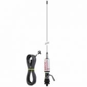 Antena CB LEMM TURBO IMPERO, alb, lungime 200 cm, castig 7dB, 26.5-28Mhz, 2500W, cablu RG58 4m