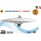 Antena marina TV omnidirectionala GLOMEX V9112AGC cu ampificator automat, semnal analog si digital