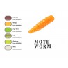 MOTH WORM 1' 2.5cm ORANGE GOLD FLK