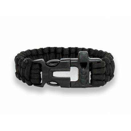 Brățară paracord JOKER Black, 3 - 3.5cm