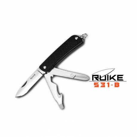 Multifunctional RUIKE S31, 6 functii, otel 12C27, Negru