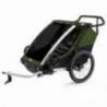 Carucior multisport THULE Chariot Cab 2, Aluminum/Cypress Green