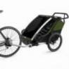 Carucior multisport THULE Chariot Cab 2, Aluminum/Cypress Green