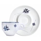 Set 6 cesti pentru ceai cu farfurioare MARINE BUSINESS Northwind, diametru 65mm, inaltime 47mm