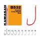 Carlige KAMASAN B532 Crystal Long Shank Red, Nr.10, 10 buc./plic