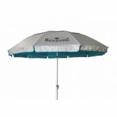 Umbrela plaja Maui & Sons XL 220 cm, Argintiu/ Albastru