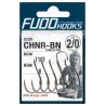 Carlige Fudo Chinu with Ring (CHNR-BN) nr.10, BN-Black Nickel, 17buc/plic