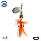 Lingurita rotativa ILBA TONDO Mosca (Fly) 0/2g - SILVER+FLY ORANGE