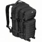 Rucsac modular MFH Assault 30L Negru, multiple buzunare, compatibil sistem hidratare