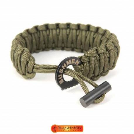 Bratara de supravietuire din paracord BUSHMEN Olive, 6m