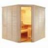 Cabina sauna SENTIOTEC Wellfun Corner, lemn masiv, 205x205x204cm