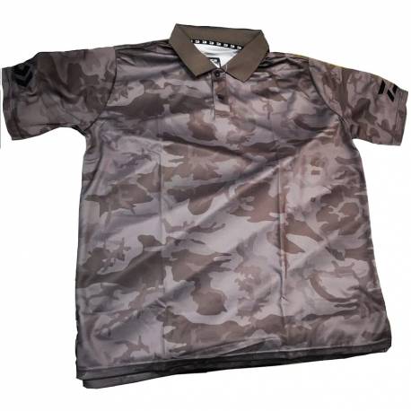 Tricou polo DAIWA Grey Camo, marimea XXL