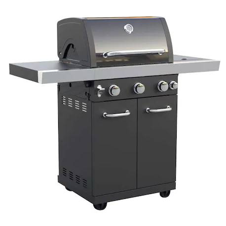 Gratar pe gaz GRILL CHEF 12907, 3+1 arzatoare, gratare din inox