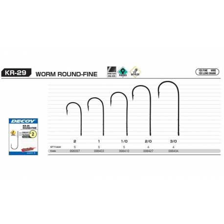 CARLIGE DECOY WORM KR29 ROUND FINE NR.3/0