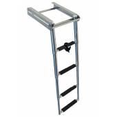 Scara pliabila cu trepte telescopice GFN 120292, 4 trepte, inox AISI 316, 115-40cm